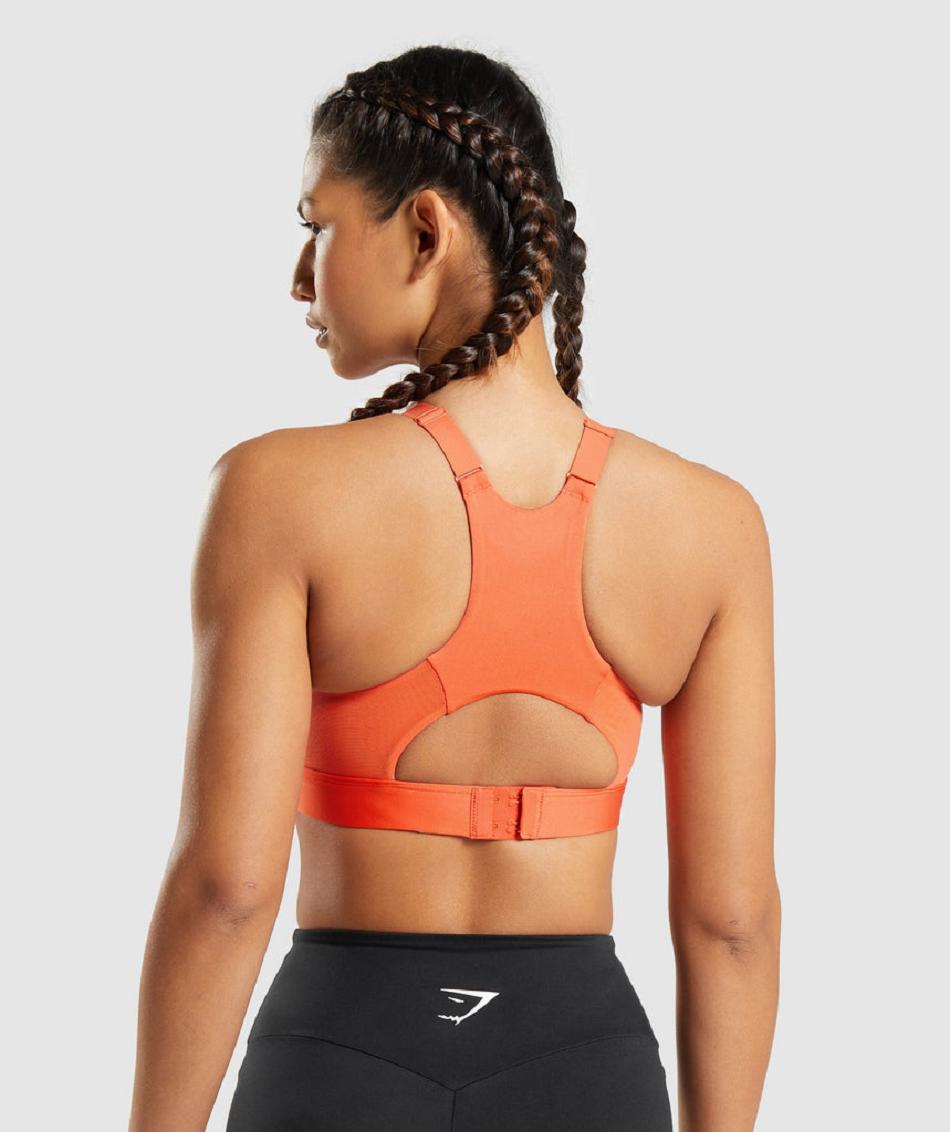 Sujetadores Deportivos Gymshark Mesh Neckline 2.0 Mujer Naranjas | CO 2109XYU